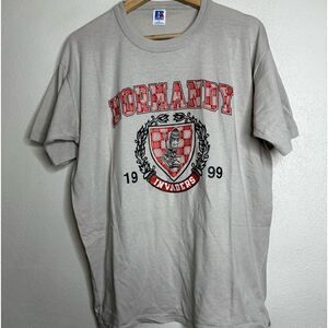 Vintage Normandy high school short sleeve t shirt men’s size large beige